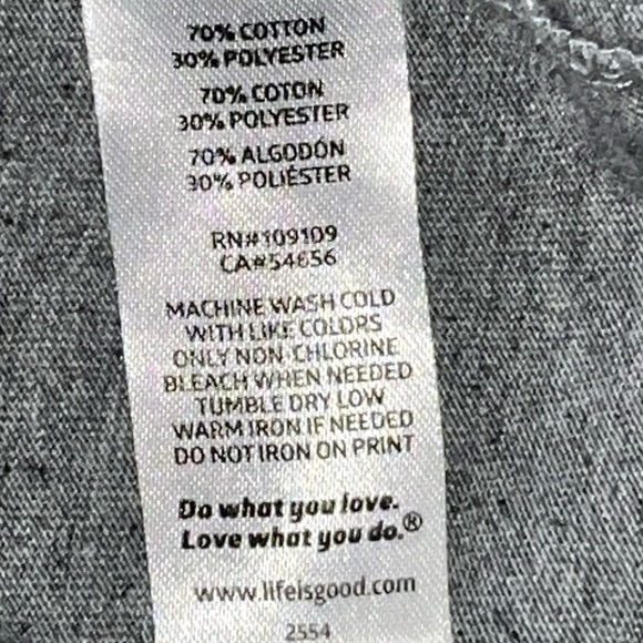 Life is Good Beer Graphic Gray Long Sleeve Tee Peace, Love & Hoppiness‎ Size XL - Picture 11 of 11